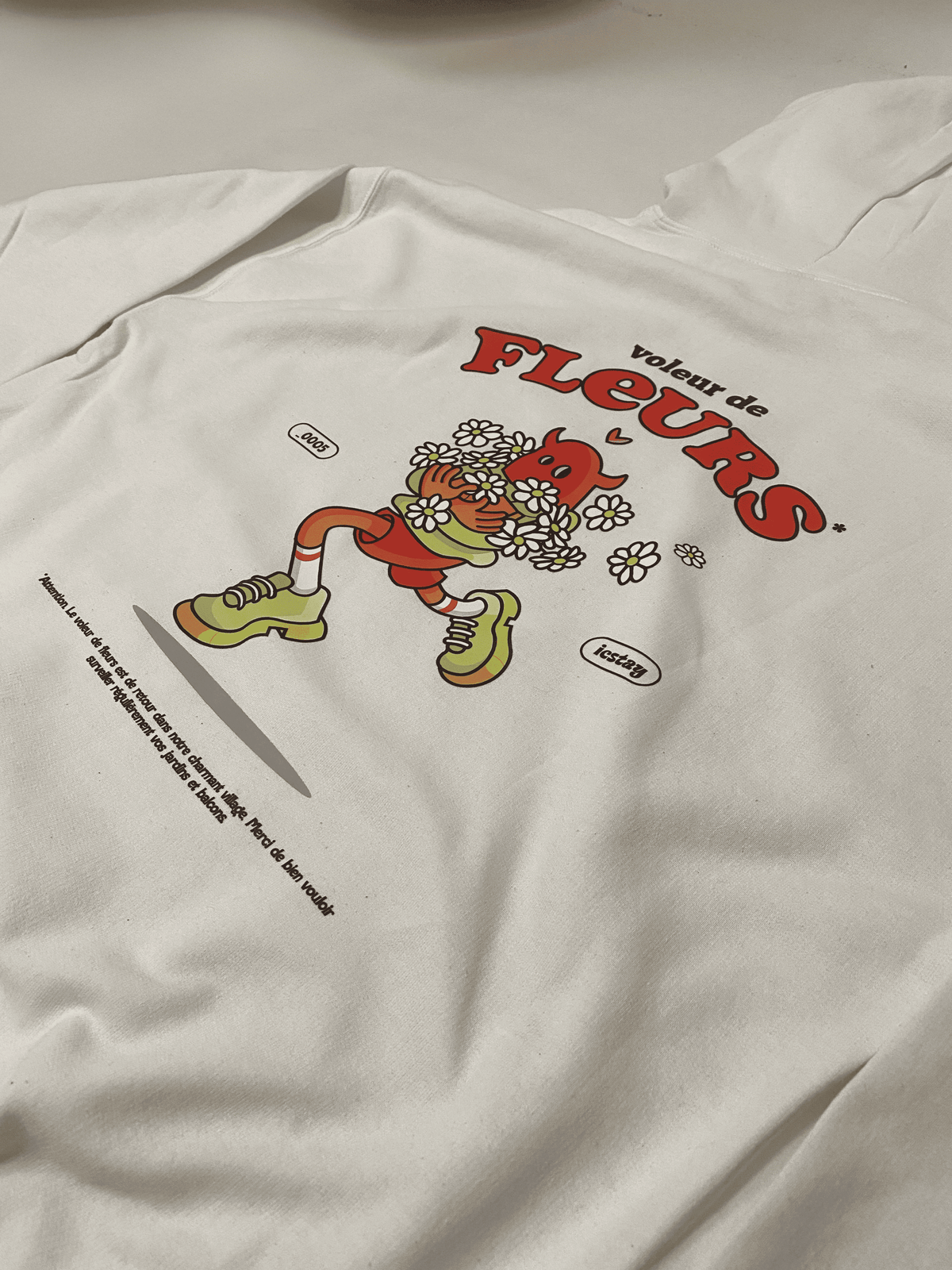 Sweat à capuche Voleur de Fleurs